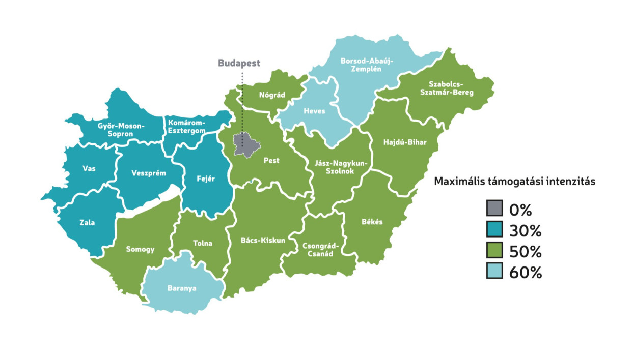 Az Európai Bizottság jóváhagyta Magyarország új regionális támogatási térképét
